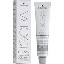 Schwarzkopf  Igora Royal SilverWhite Permanent White Refining Color Creme Dove Grey thumbnail 1