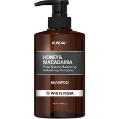 KUNDAL Moisturizing Shampoo Honey & Macadamia White Musk (Pure Natural Balancing Refreshing Shampoo) - 500 ml thumbnail 2