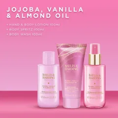 Baylis & Harding Jojoba, Vanilla & Almond Oil 3-Piece Gift Set in a Handbag thumbnail 3