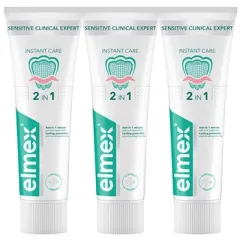 Elmex Toothpaste Sensitive Clinical Expert Instant Care Trio 3 x 75 ml thumbnail 3