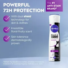 Nivea Antiperspirant spray B&W Authentic Anti-Perspirant 150 ml thumbnail 2