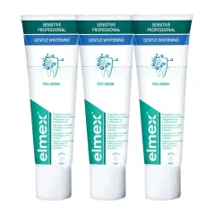 Elmex Whitening toothpaste for sensitive teeth Sensitive White ning Trio 3x 75 ml thumbnail 1