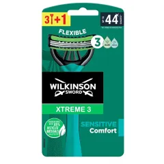 Wilkinson Sword Disposable razor for men Wilkinson Xtreme3 Sensitiv e Comfort 3 + 1 pcs thumbnail 1