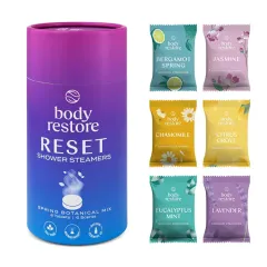 Body Restore Set of aromatic shower tablets Reset mix Shower Steamers 6 pcs thumbnail 1