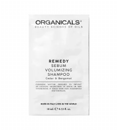 Organicals objemový šampon pro zplihlé, snadno se masticí vlasy 10 ml REMEDY Sebum Volumizing Shampoo Cedar & Bergamot thumbnail 1