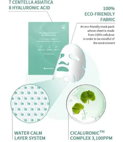 Mizon Moisturizing face mask with hyaluronic acid Cicaluronic (Water Fit Mask) 24 g thumbnail 2