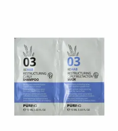 PÜRING sample 10+10 ml 03 Rehab Restructuring Curly Shampoo + Mask thumbnail 1