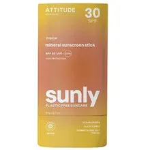 Attitude Mineral protection stick for the body Tropical SPF 30 Sunly (Mineral Sunscreen Stick) 60 g thumbnail 2