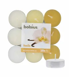 Bolsius tea candle 18 pcs Scented Tealights Vanilla 4h thumbnail 1