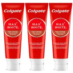 Colgate Toothpaste Max White Coffee, Tea, Wine 3 x thumbnail 3
