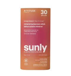 Attitude Mineral protection stick for the body Orange Blossom SPF 30 Sunly (Mineral Sunscreen Stick) 60 g thumbnail 1