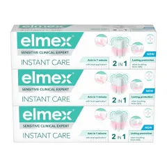 Elmex Toothpaste Sensitive Clinical Expert Instant Care Trio 3 x 75 ml thumbnail 2