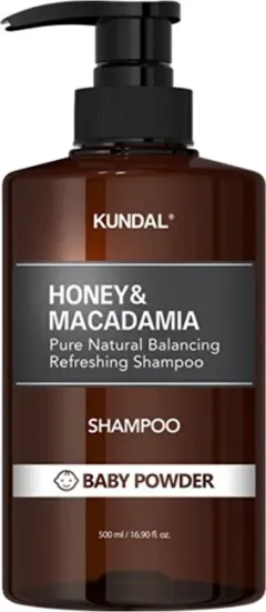 KUNDAL Honey & Macadamia Baby Powder Natural Moisturizing Shampoo (Nature Shampoo) - 500 ml thumbnail 1