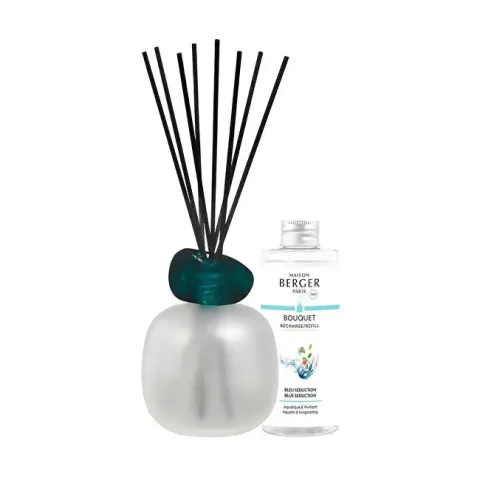 Gift set aroma diffuser Mineral Frosted + Blue Seduction refill 180 ml