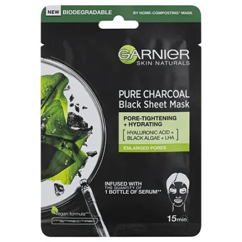 Skin Naturals AHA + BHA Charcoal Mattifying Serum Mask