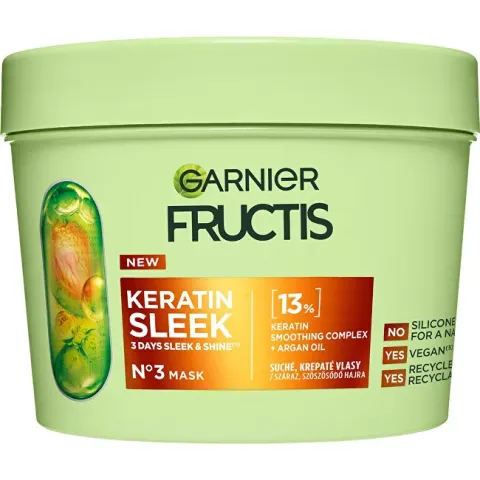 Mask for dry and frizzy hair Fructis Keratin Sleek (Mask) 370 ml