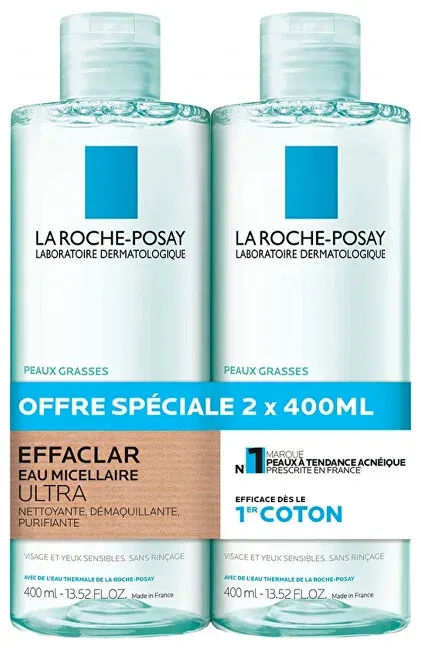 Set of Effaclar (Purifying Micellar Water) 2 x 400 ml
