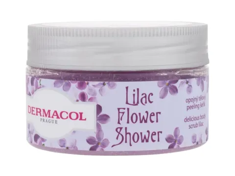 Lilac flower shower body scrub