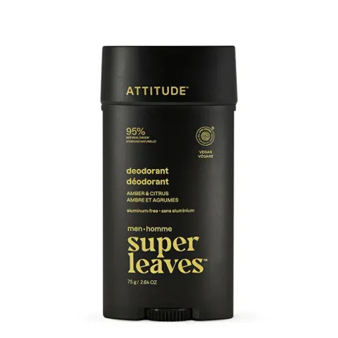 Natural Men´s Deodorant Super Leaves Amber &amp; Citrus (Deodorant) 75 g