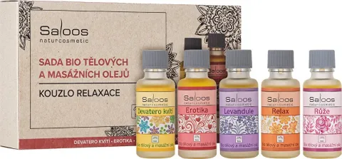 Gift set of body and massage oils