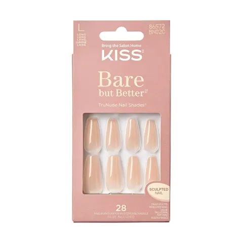 Kiss Adhesive nails Bare but Better Nails - Nude Drama 28 pcs