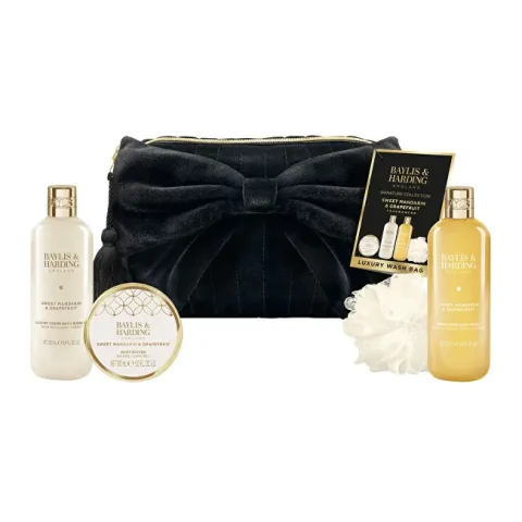 Body care gift set in velvet bag Mandarin &amp; Grapefruit 4 pcs