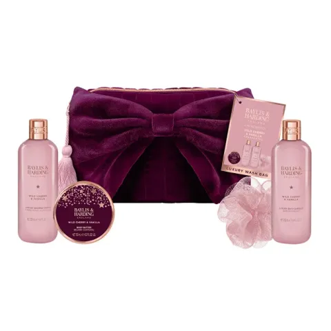 Gift set in velvet bag Wild Cherry &amp; Vanilla 4 pcs