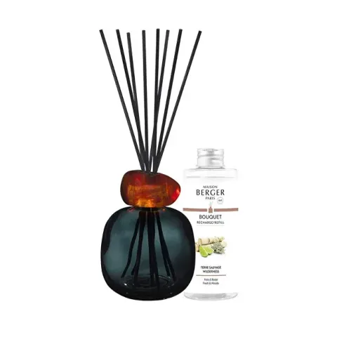 Gift set aroma diffuser Mineral Black + Wilderness refill 180 ml