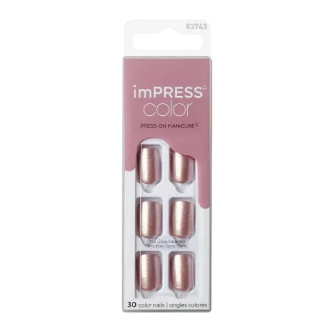 Kiss Self-adhesive nails imPRESS Color Paralyzed Pink 30 pcs